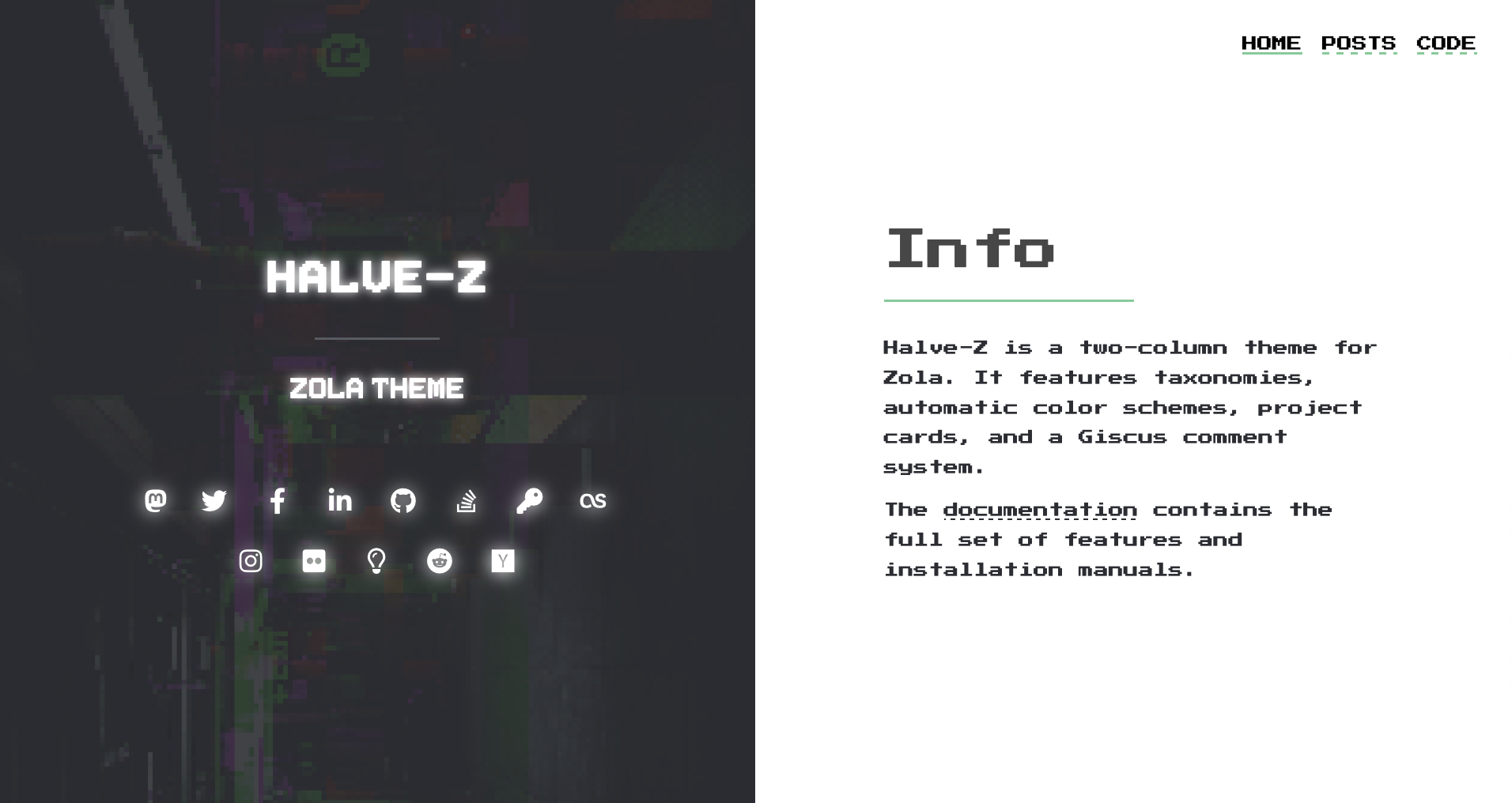 Screenshot of halve-z