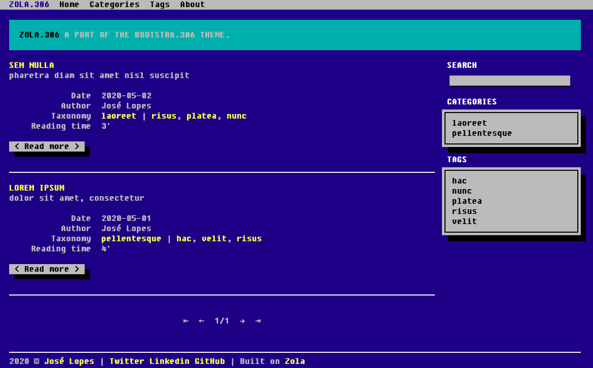 Screenshot of zola.386